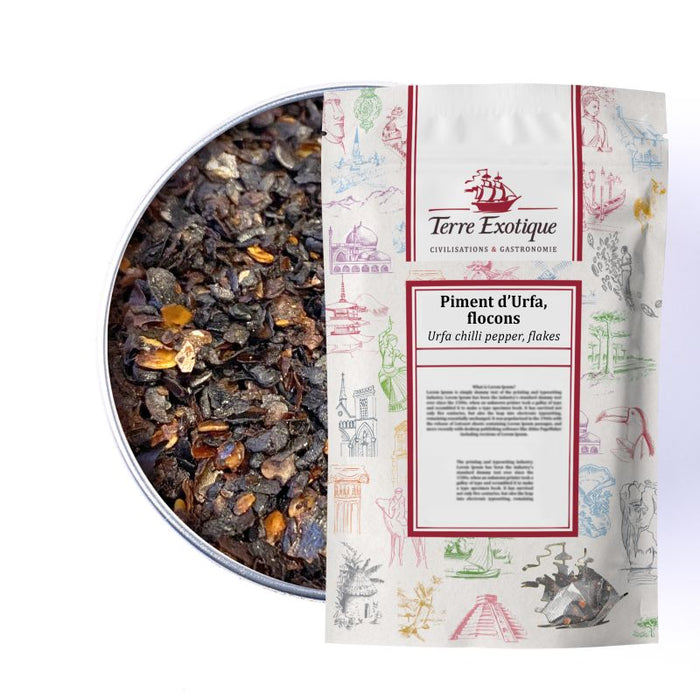 Urfa chili peber, flager